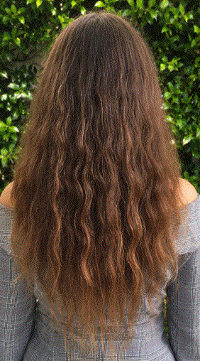 Before — curly hair routine Dubai