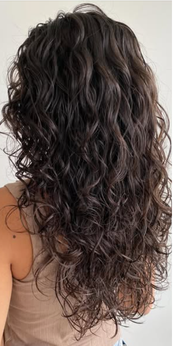 2B wavy hair from the back — textured hair Dubai